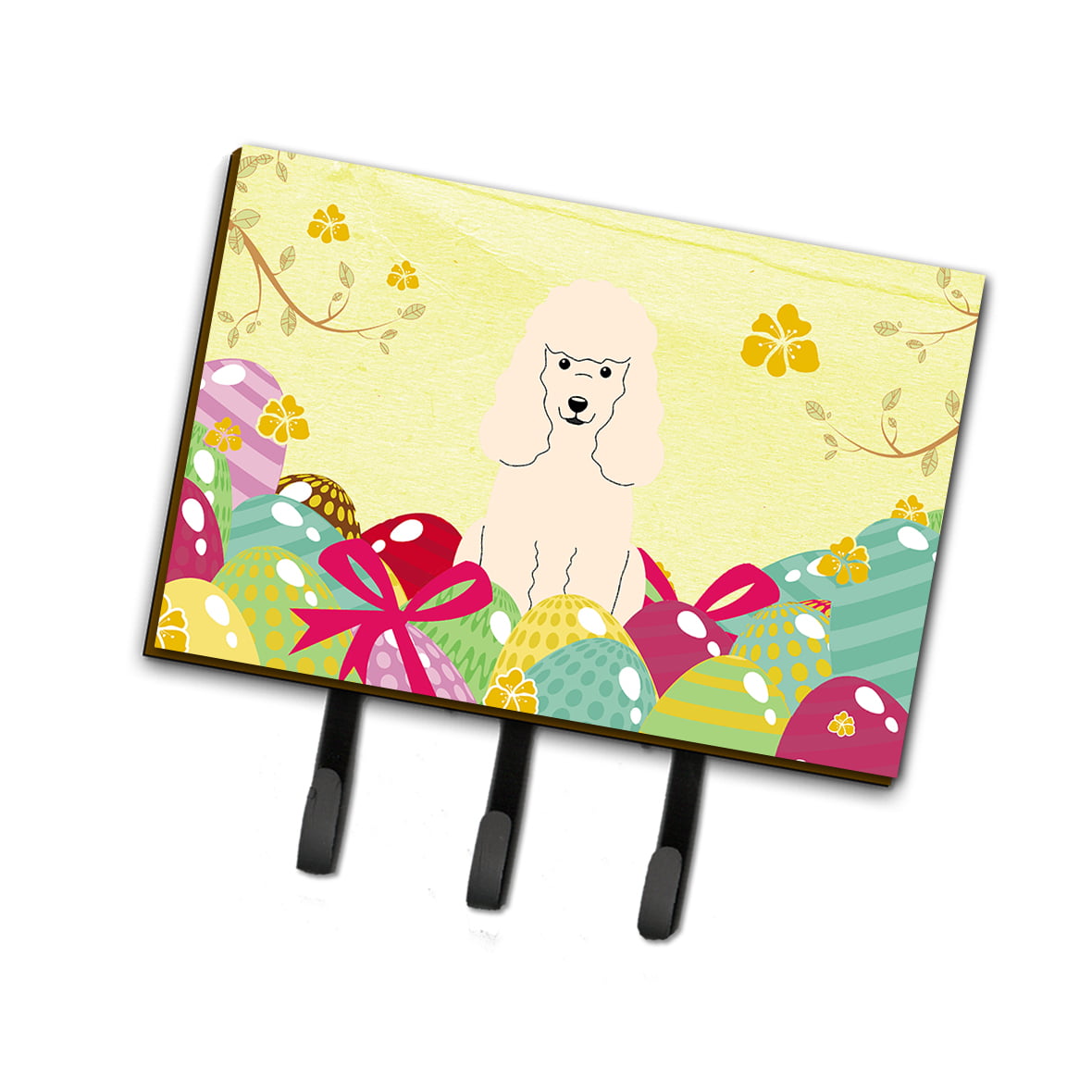 Easter Eggs Poodle White Leash or Key Holder
