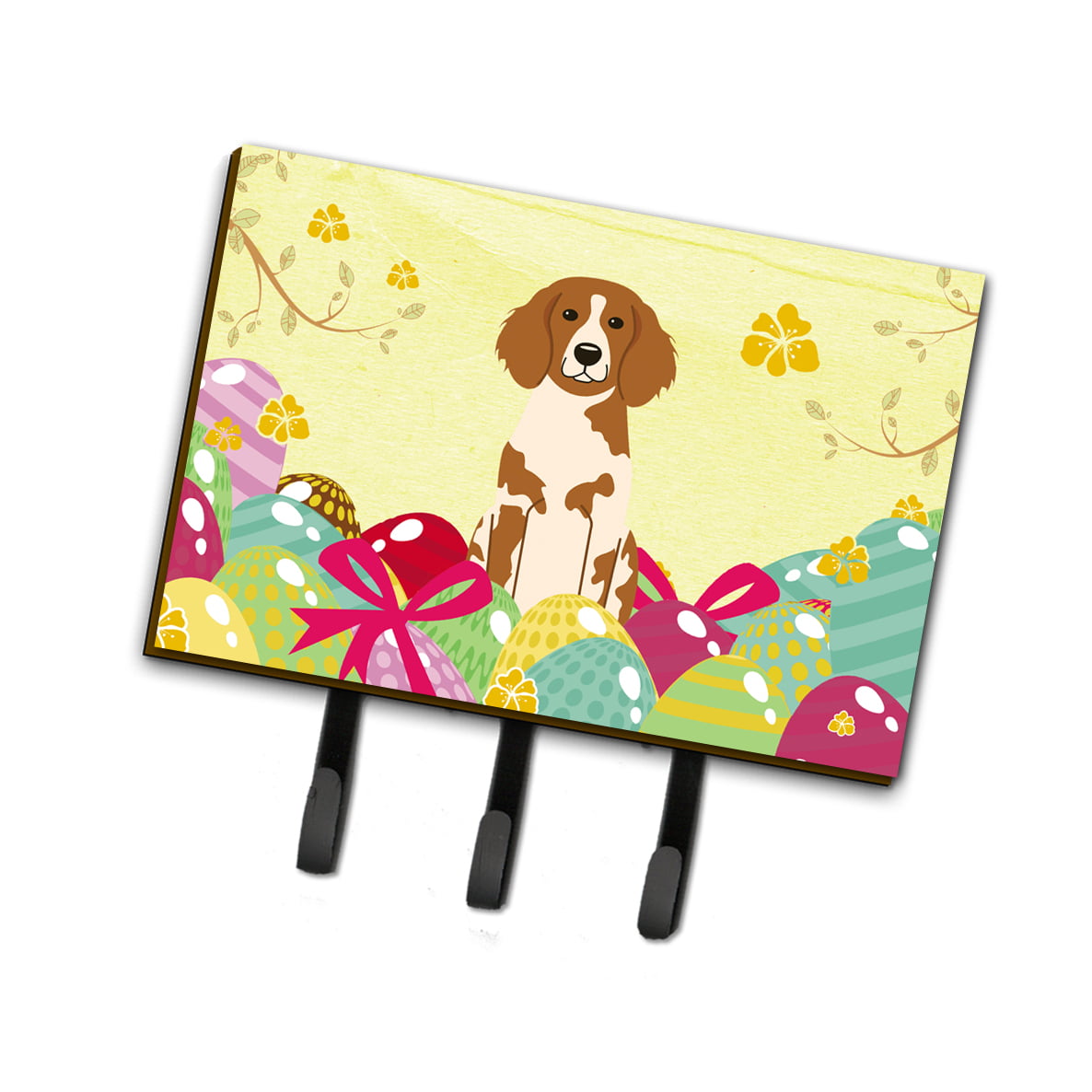 Easter Eggs Brittany Spaniel Leash or Key Holder