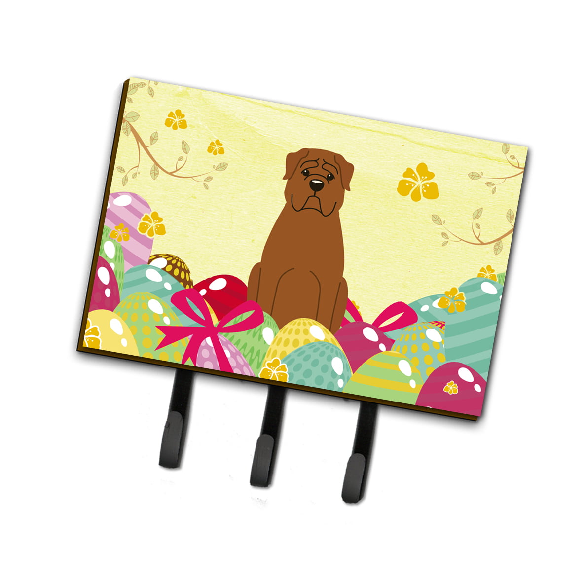 BB6073TH68 Easter Eggs Dogue De Bourdeaux Leash or Key Holder