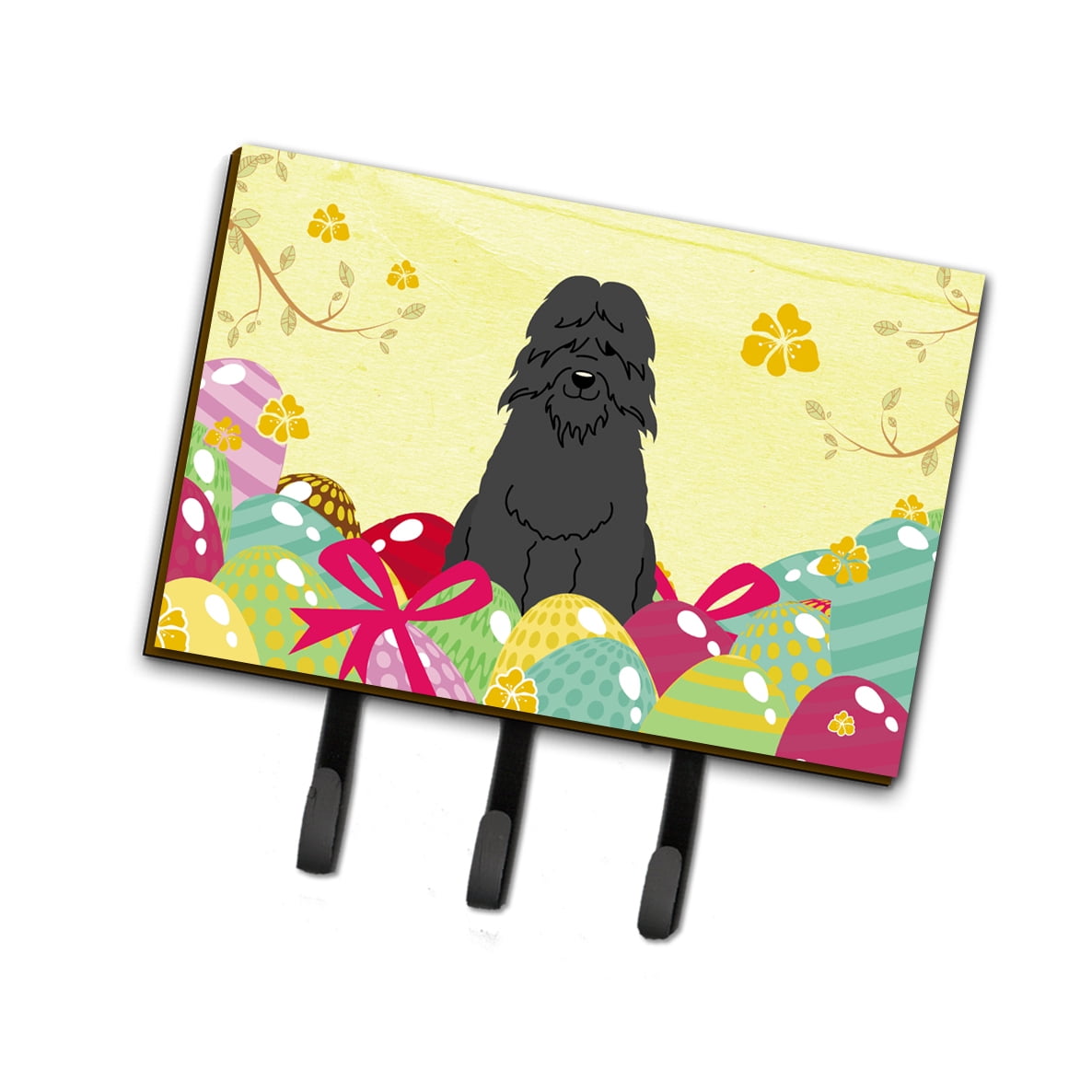 BB6074TH68 Easter Eggs Bouvier Des Flandres Leash or Key Holder