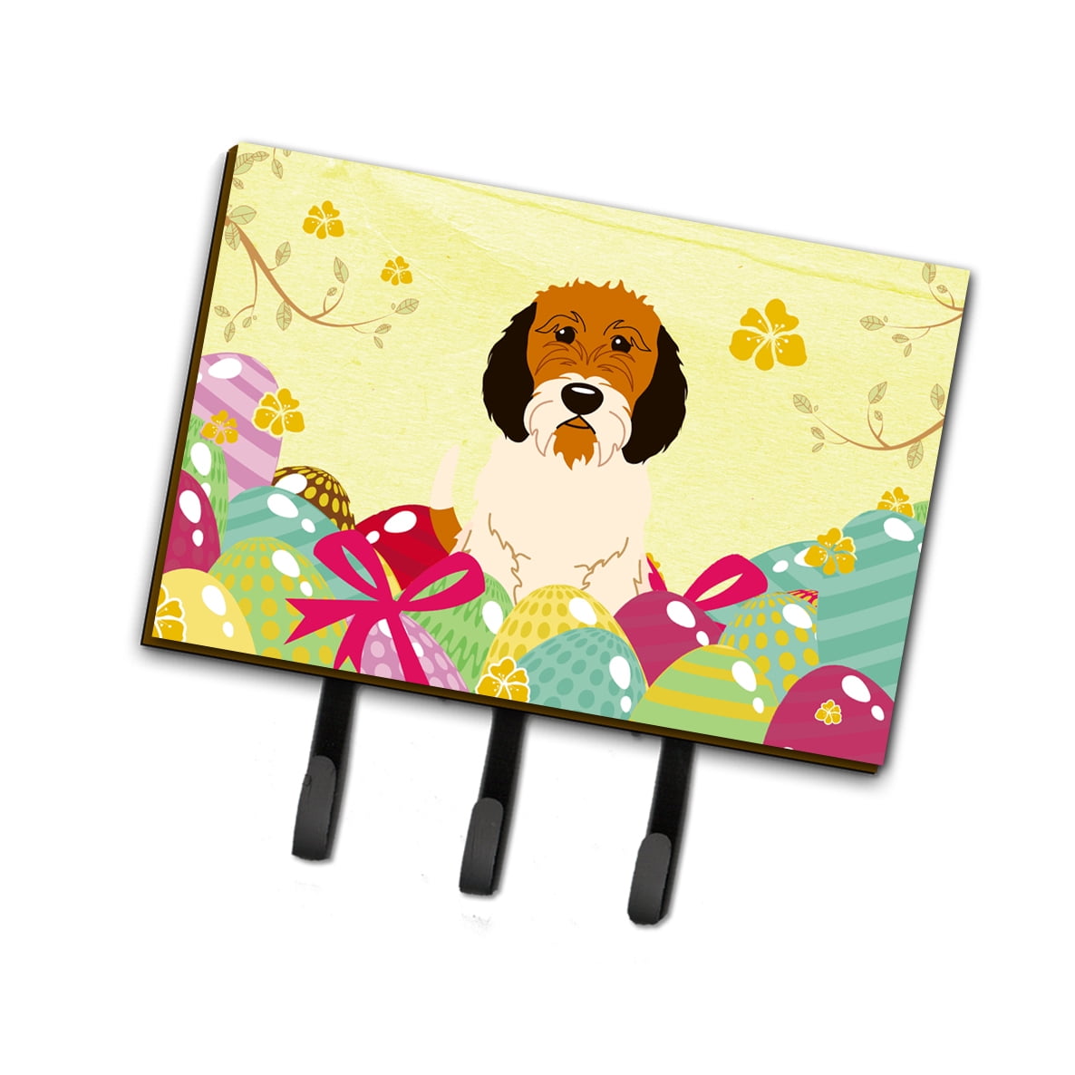BB6079TH68 Easter Eggs Petit Basset Griffon Veenden Leash or Key Holder