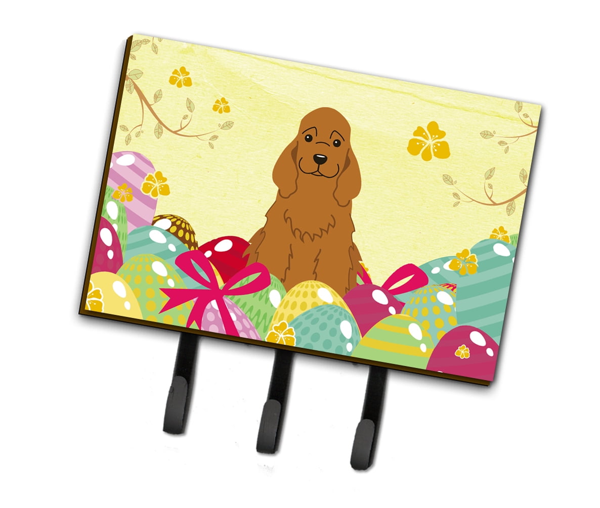 BB6095TH68 Easter Eggs Cocker Spaniel Red Leash or Key Holder