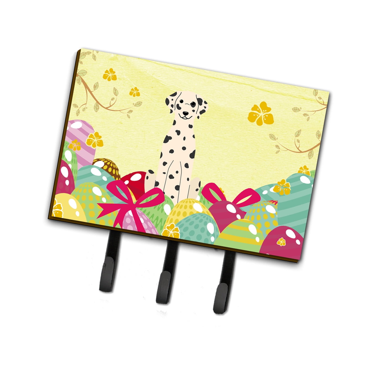 BB6097TH68 Easter Eggs Dalmatian Leash or Key Holder