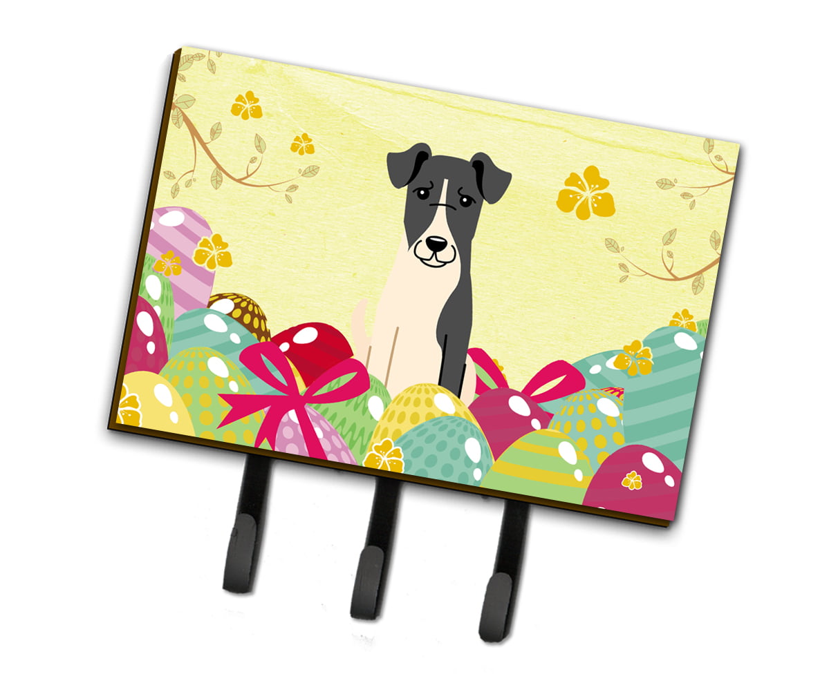 BB6098TH68 Easter Eggs Smooth Fox Terrier Leash or Key Holder