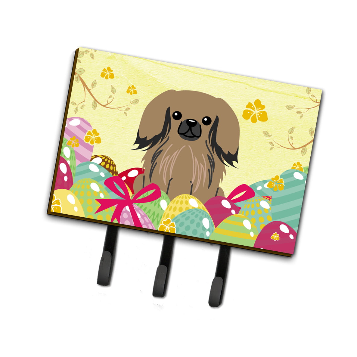 Easter Eggs Pekingnese Tan Leash or Key Holder