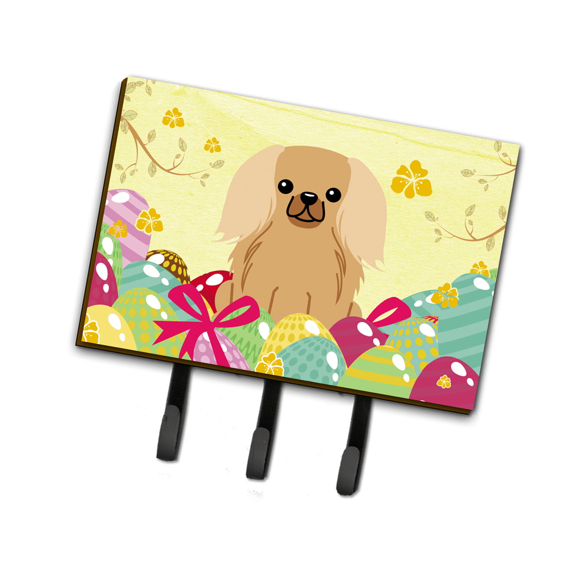 BB6104TH68 Easter Eggs Pekingnese Fawn Sable Leash or Key Holder
