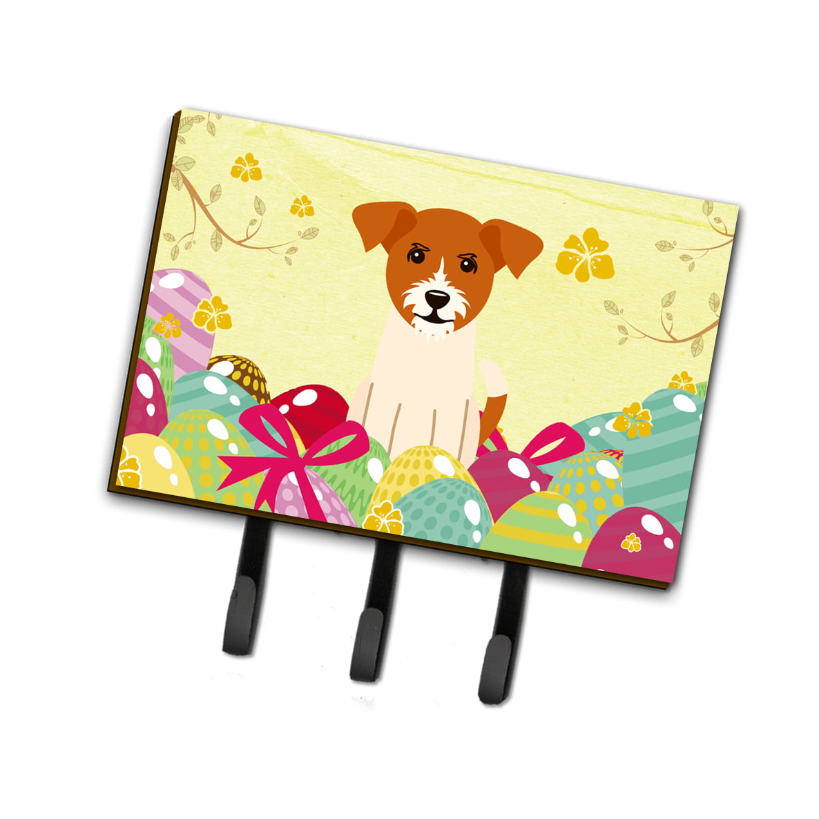 BB6108TH68 Easter Eggs Jack Russell Terrier Leash or Key Holder