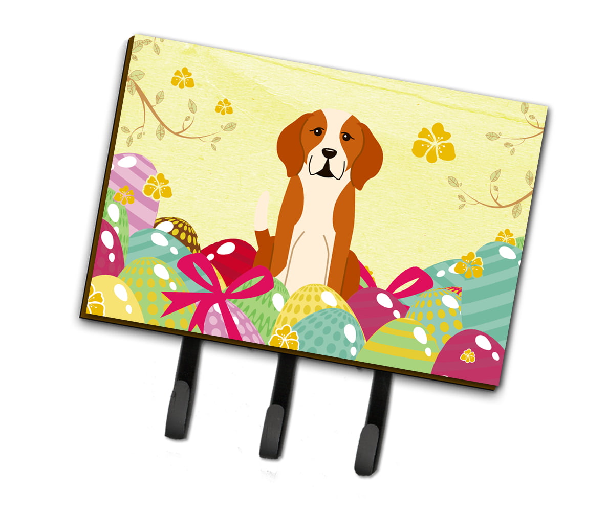 BB6110TH68 Easter Eggs English Foxhound Leash or Key Holder