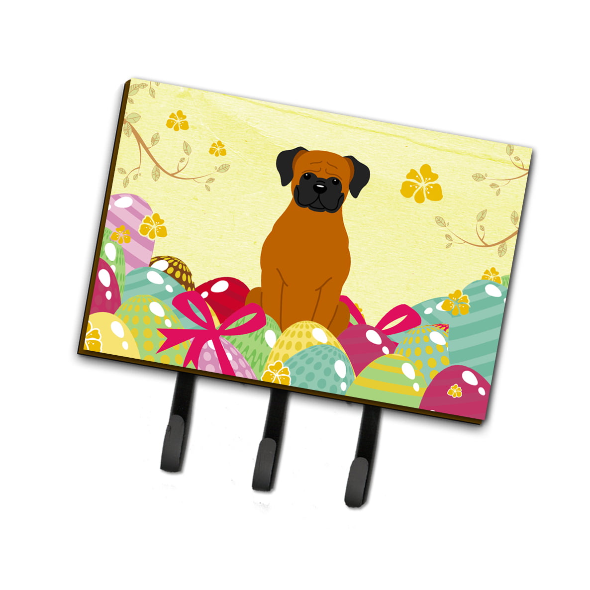 Easter Eggs Fawn Boxer Leash or Key Holder