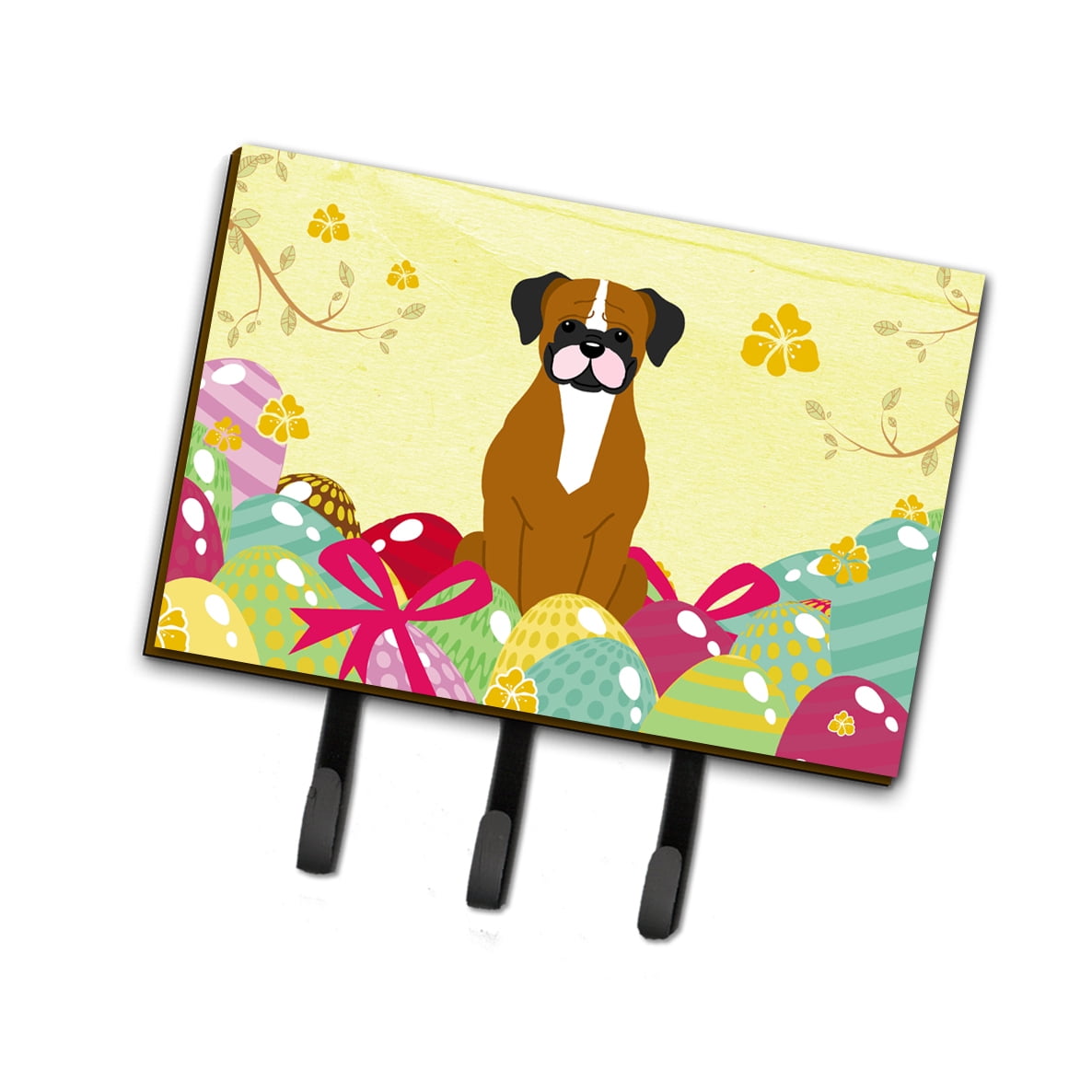 BB6116TH68 Easter Eggs Flashy Fawn Boxer Leash or Key Holder