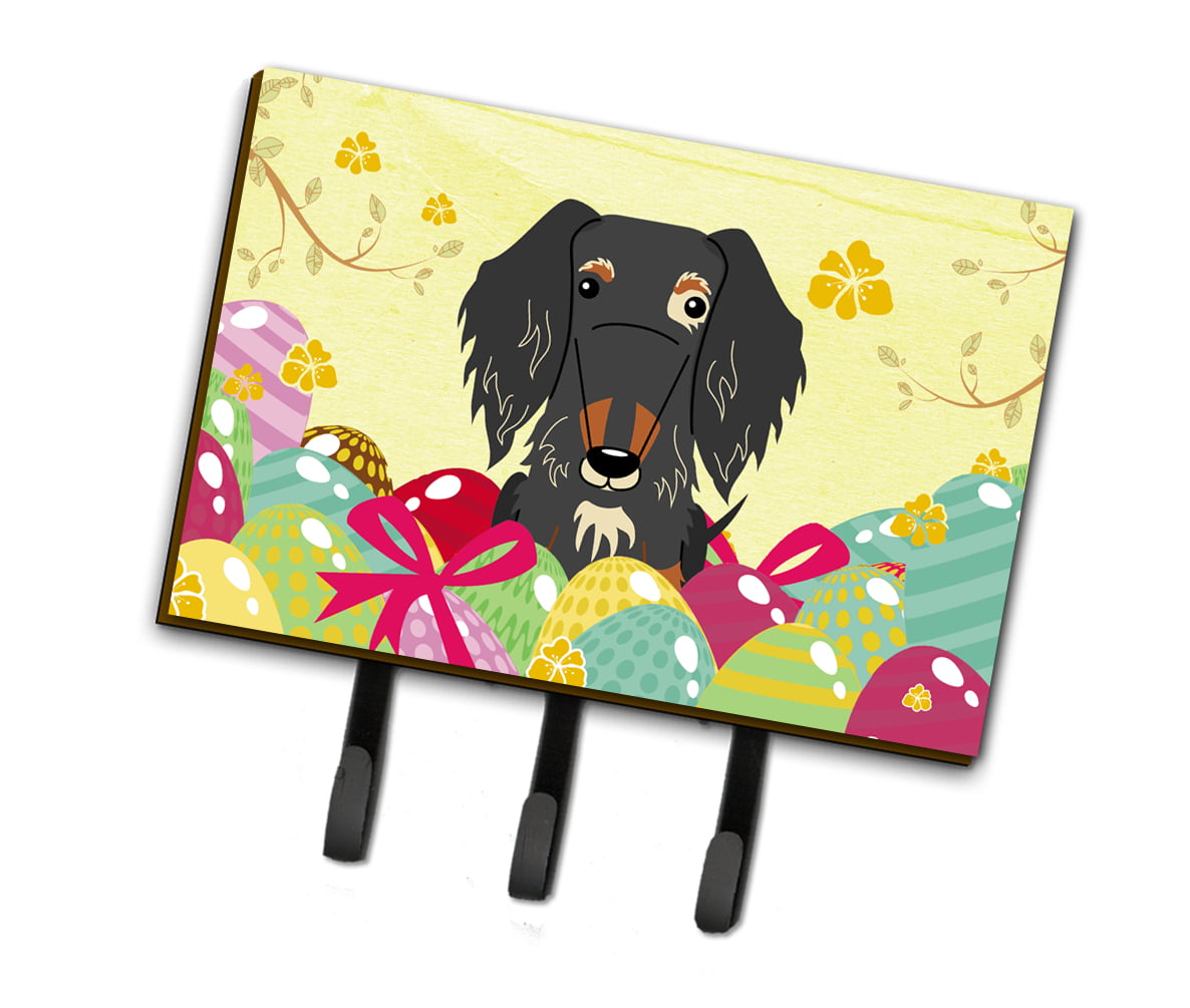 Easter Eggs Wire Haired Dachshund Dapple Leash or Key Holder