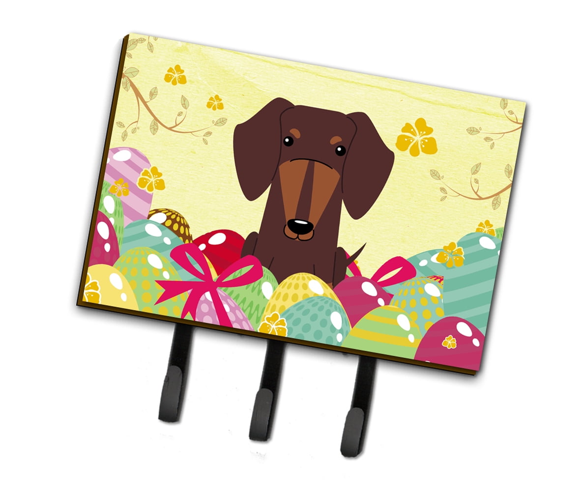 BB6131TH68 Easter Eggs Dachshund Chocolate Leash or Key Holder