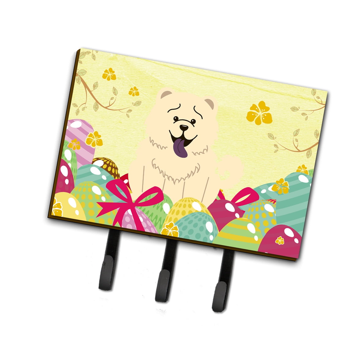 Easter Eggs Chow Chow White Leash or Key Holder