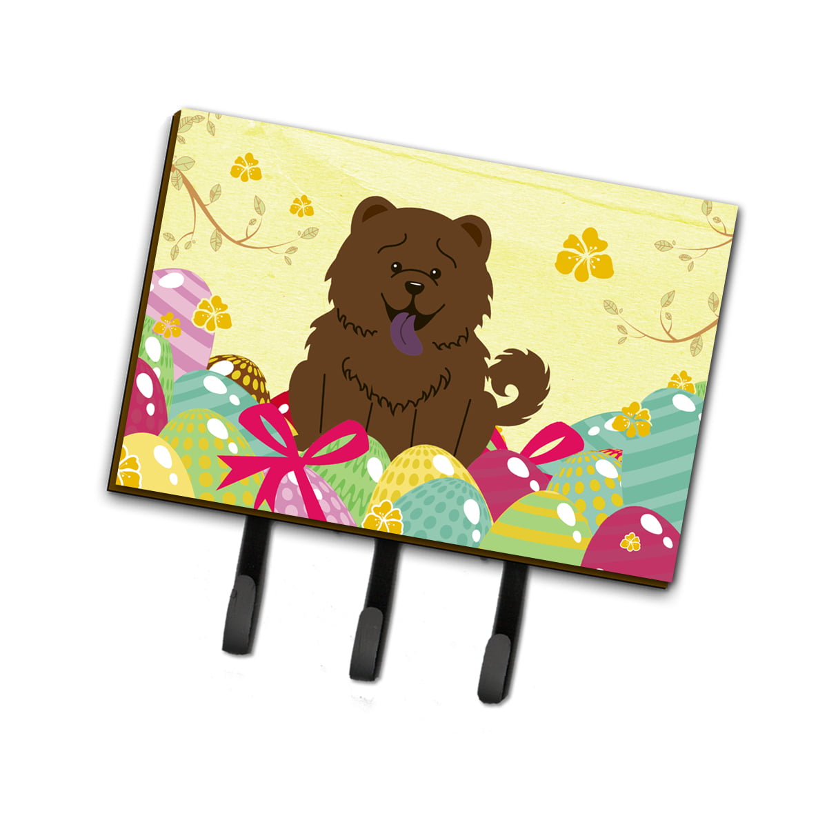 BB6141TH68 Easter Eggs Chow Chow Chocolate Leash or Key Holder