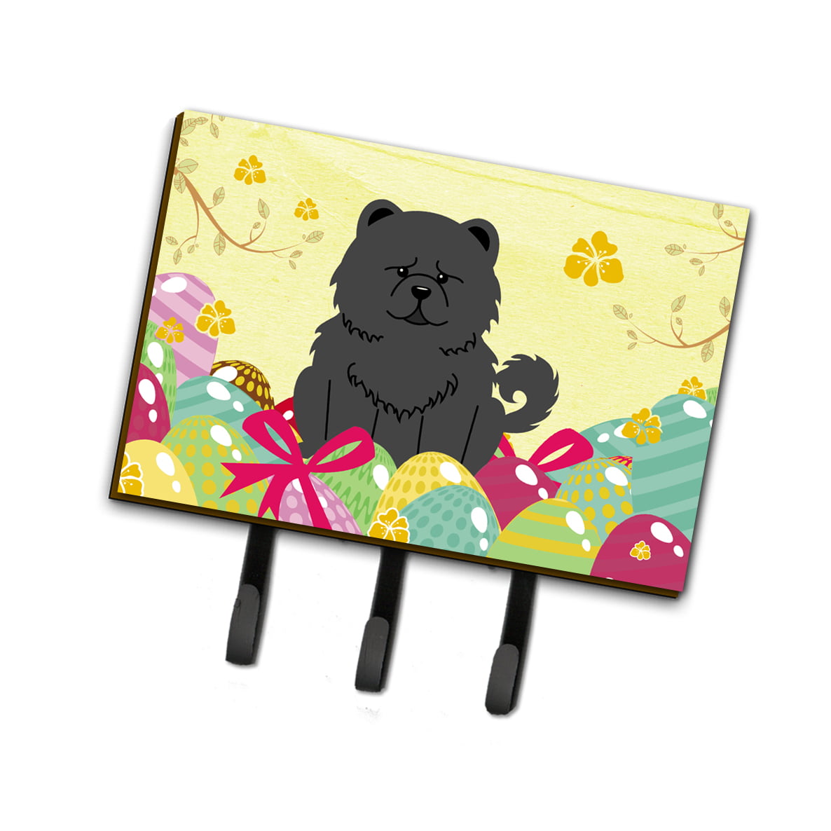 Easter Eggs Chow Chow Black Leash or Key Holder