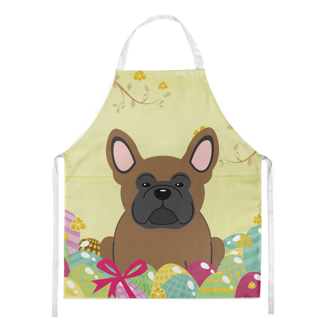 Picture of Carolines Treasures BB6013APRON Easter Eggs French Bulldog Brown Apron