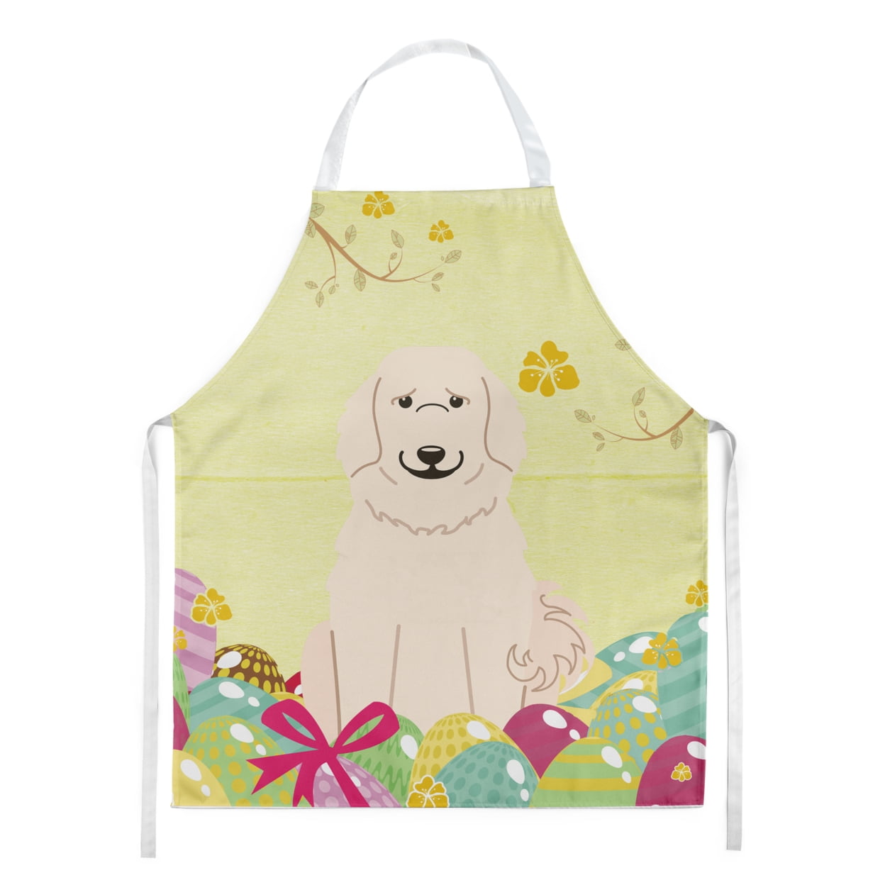 Picture of Carolines Treasures BB6083APRON Easter Eggs Great Pyrenese Apron