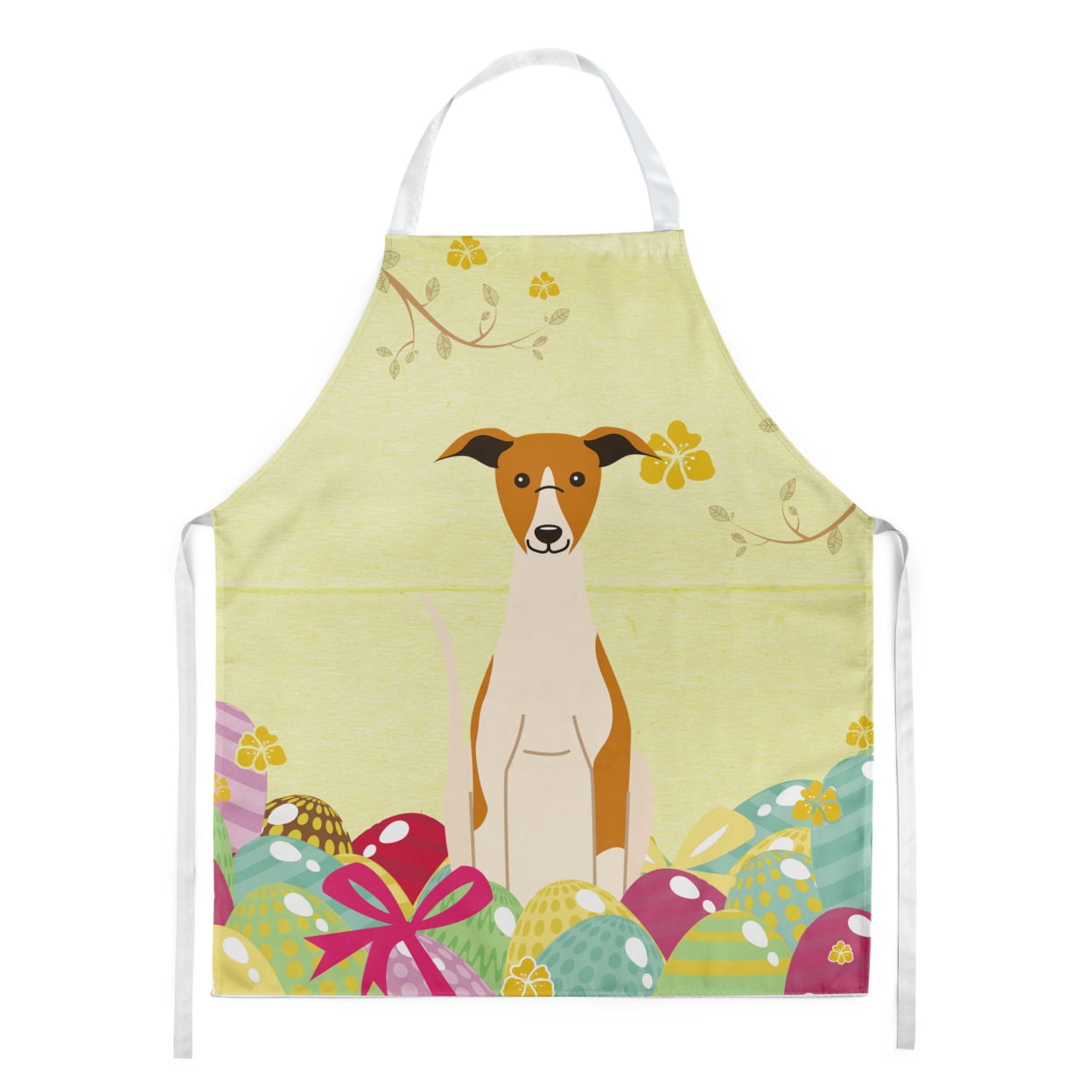 Picture of Carolines Treasures BB6099APRON Easter Eggs Whippet Apron