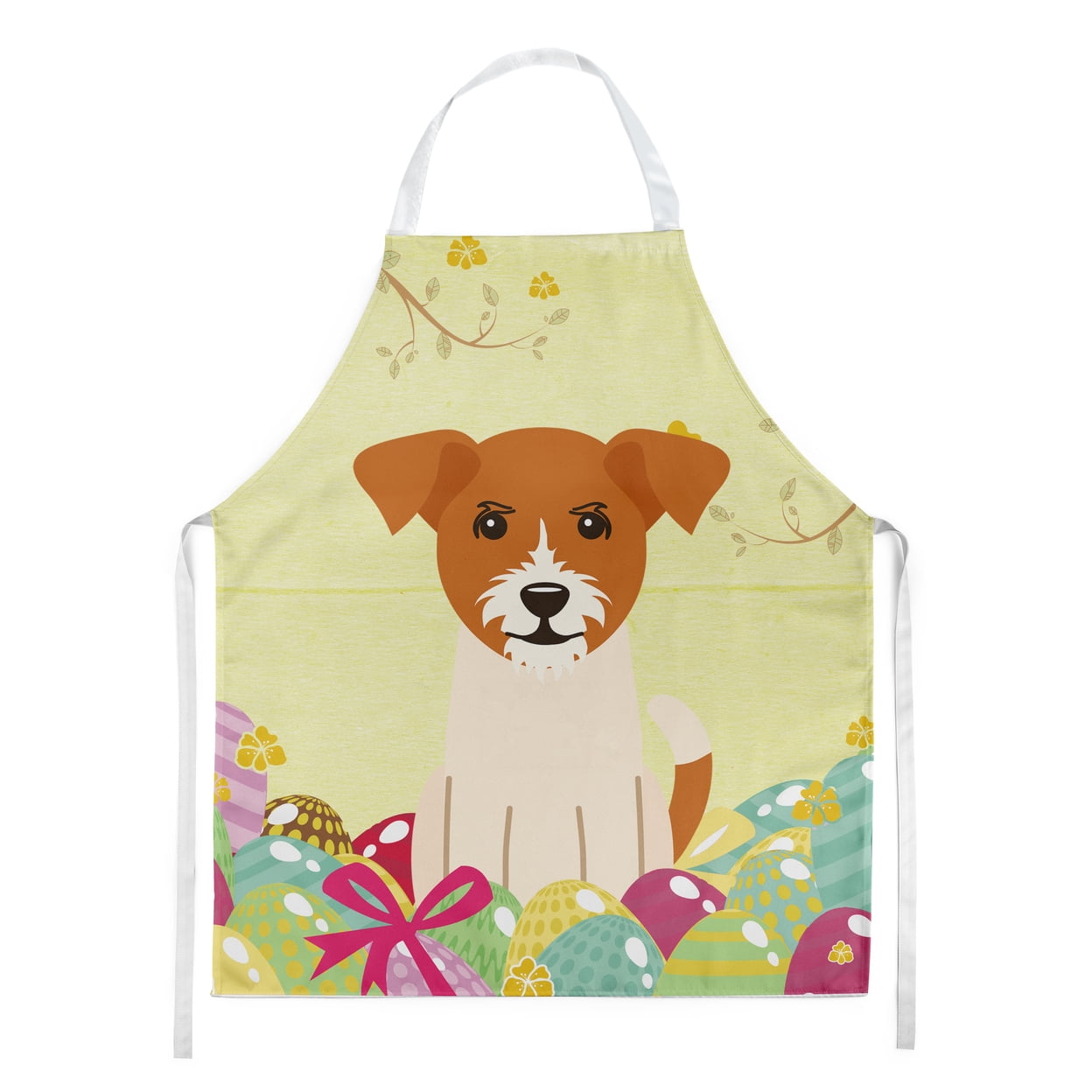 Picture of Carolines Treasures BB6108APRON Easter Eggs Jack Russell Terrier Apron