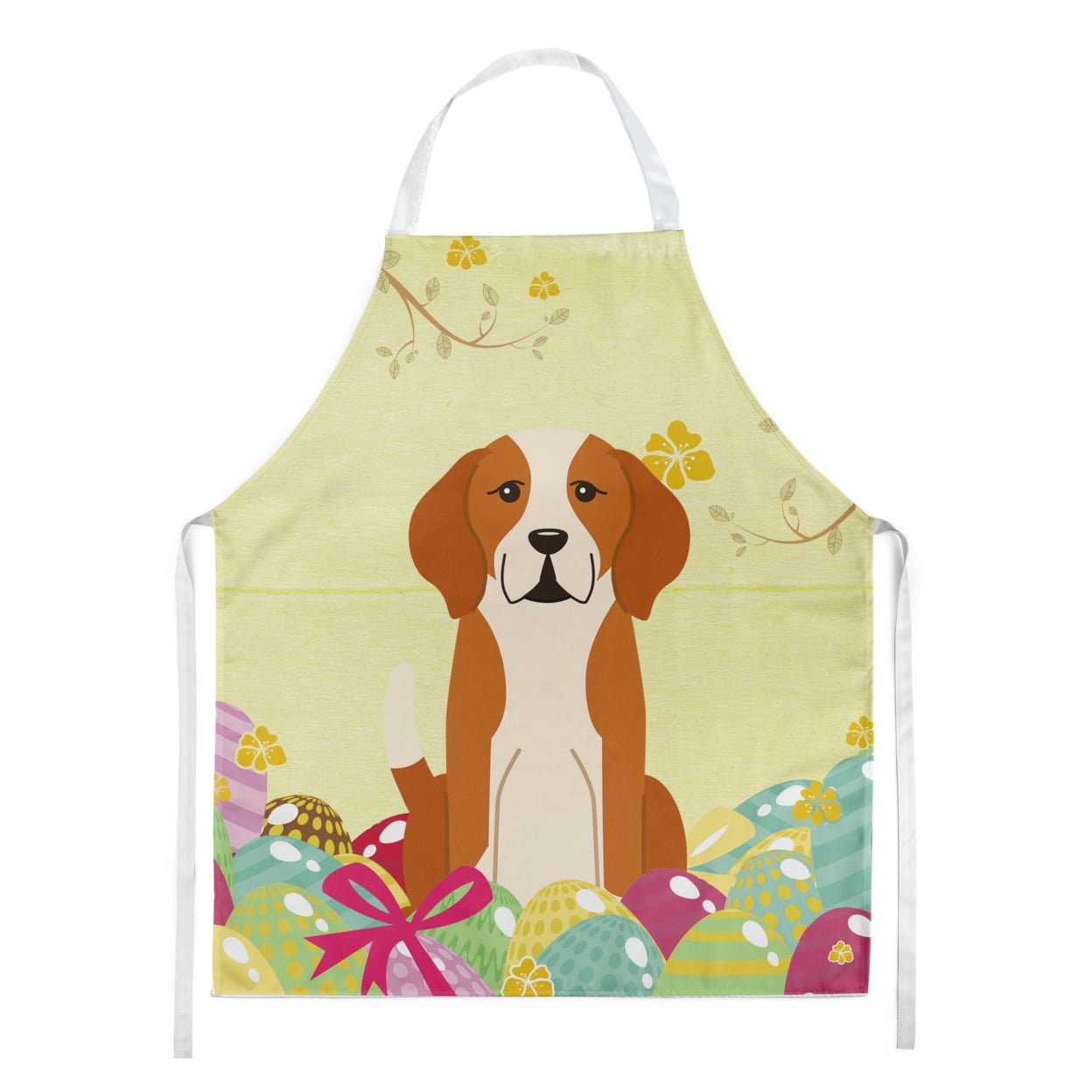Picture of Carolines Treasures BB6110APRON Easter Eggs English Foxhound Apron