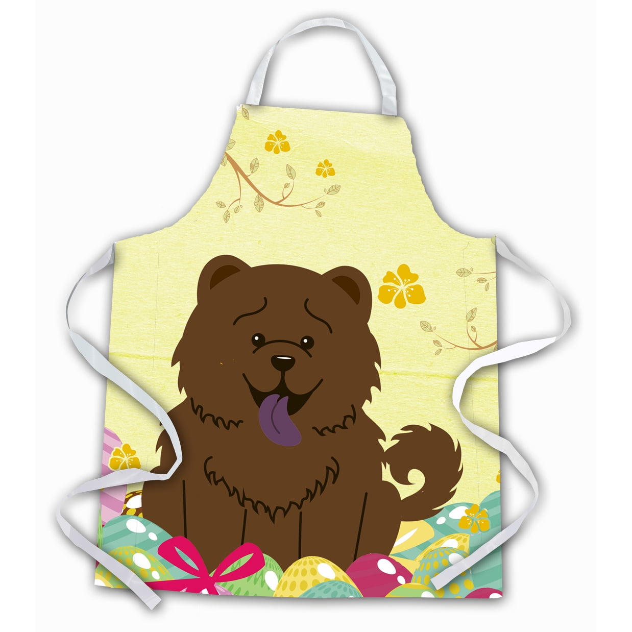Picture of Carolines Treasures BB6141APRON Easter Eggs Chow Chow Chocolate Apron
