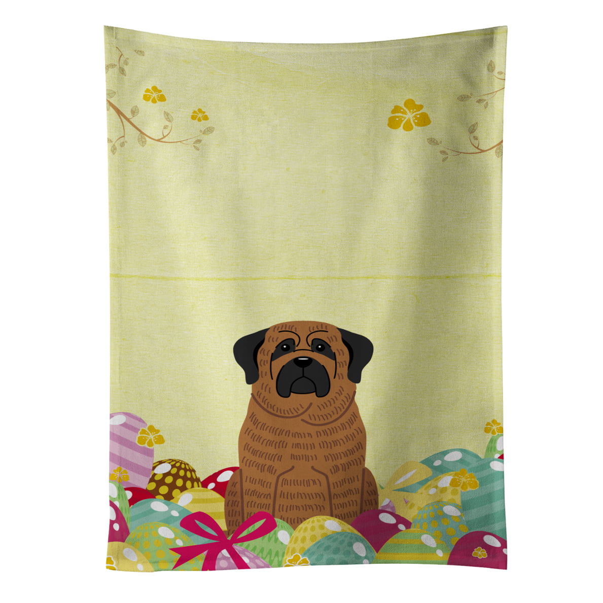Picture of Carolines Treasures BB6015KTWL Easter Eggs Mastiff Brindle Kitchen Towel