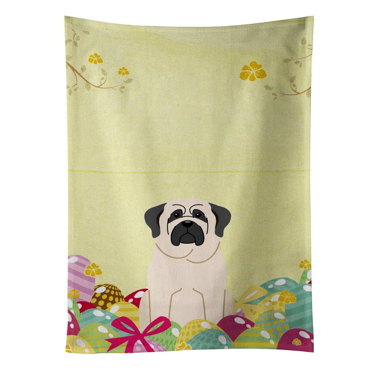 Picture of Carolines Treasures BB6017KTWL Easter Eggs Mastiff White Kitchen Towel