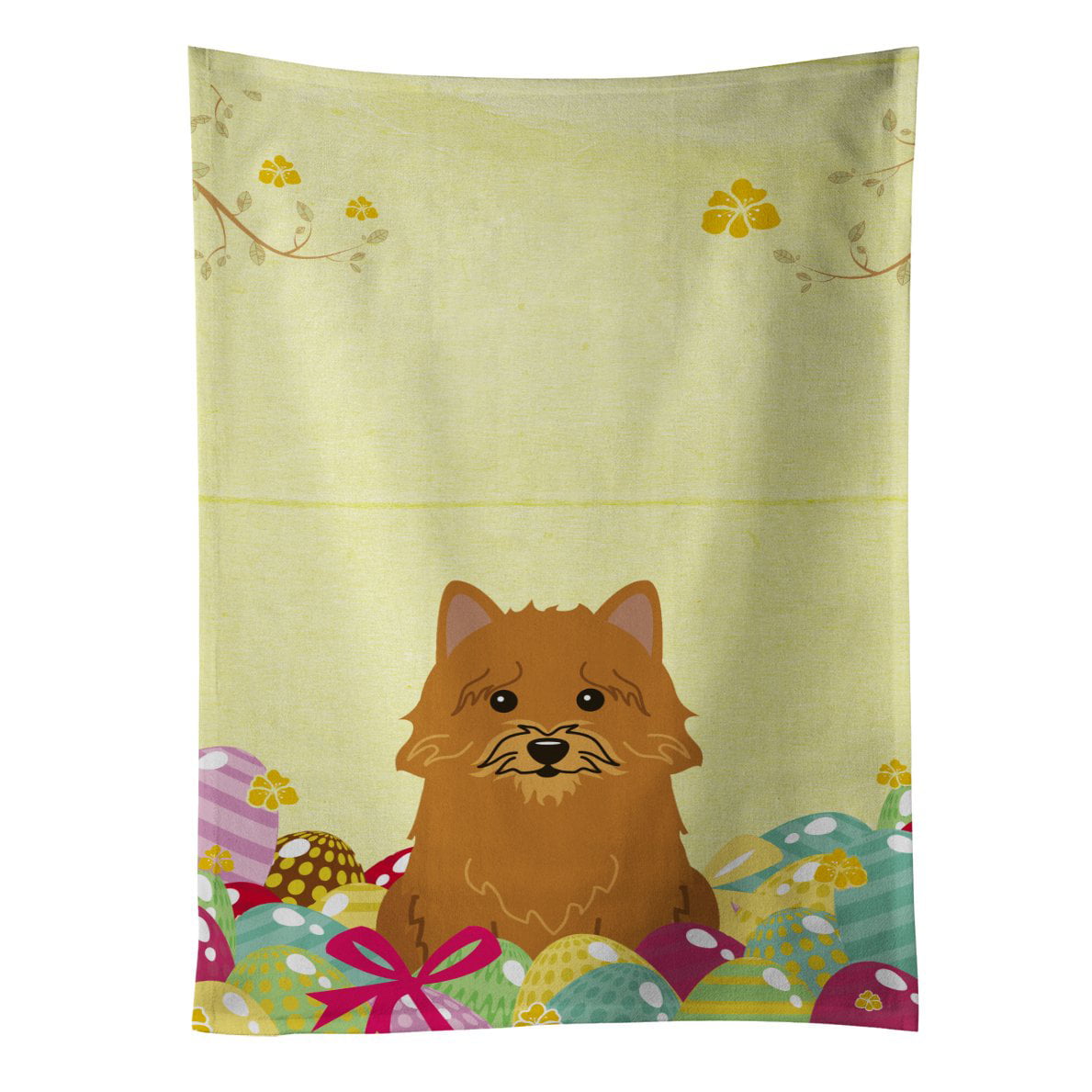 Picture of Carolines Treasures BB6020KTWL Easter Eggs Norwich Terrier Kitchen Towel