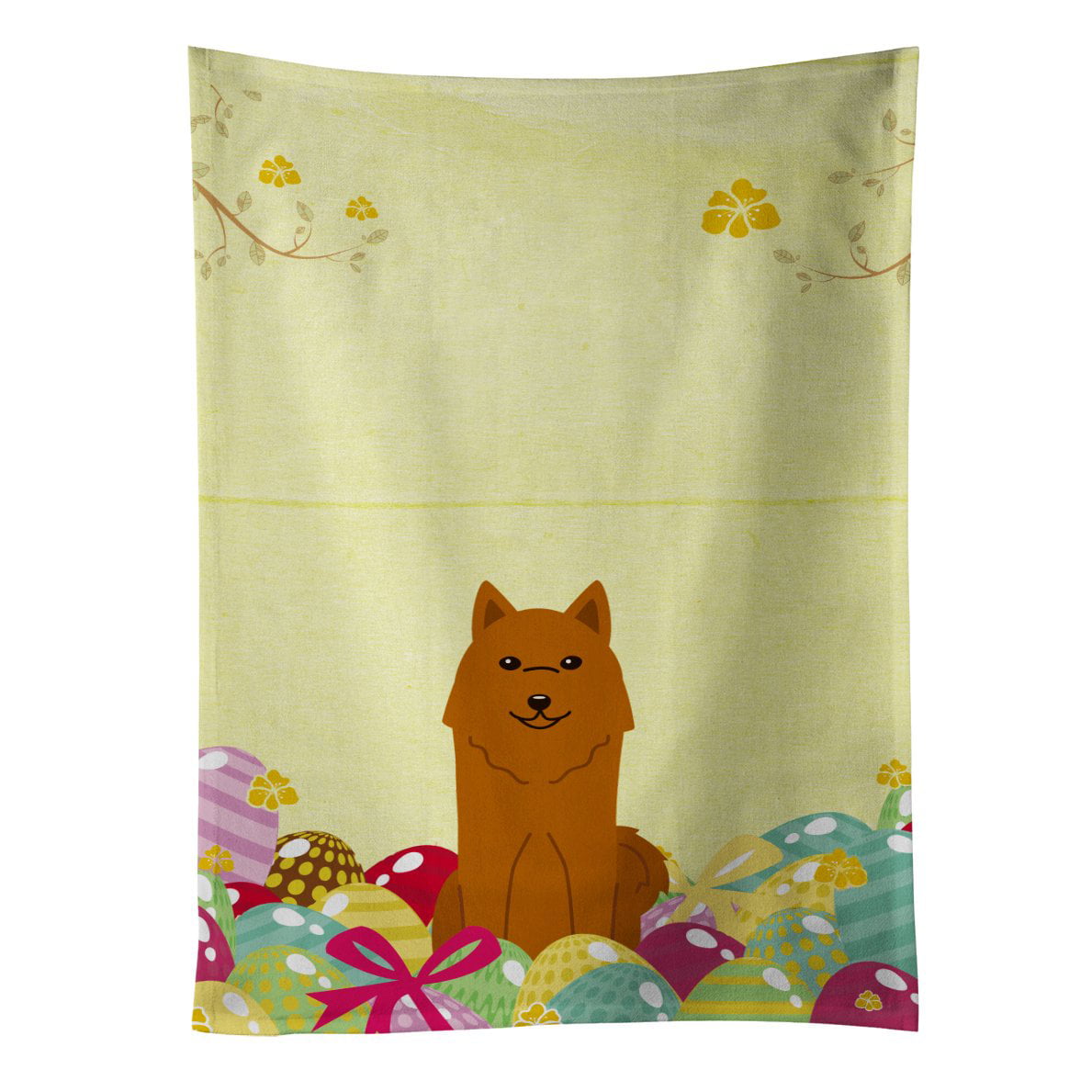 Picture of Carolines Treasures BB6022KTWL Easter Eggs Karelian Bear Dog Kitchen Towel