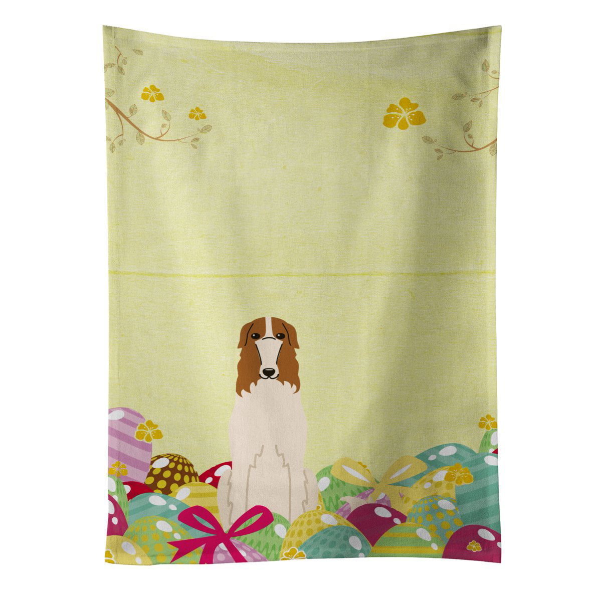 Picture of Carolines Treasures BB6023KTWL Easter Eggs Borzoi Kitchen Towel