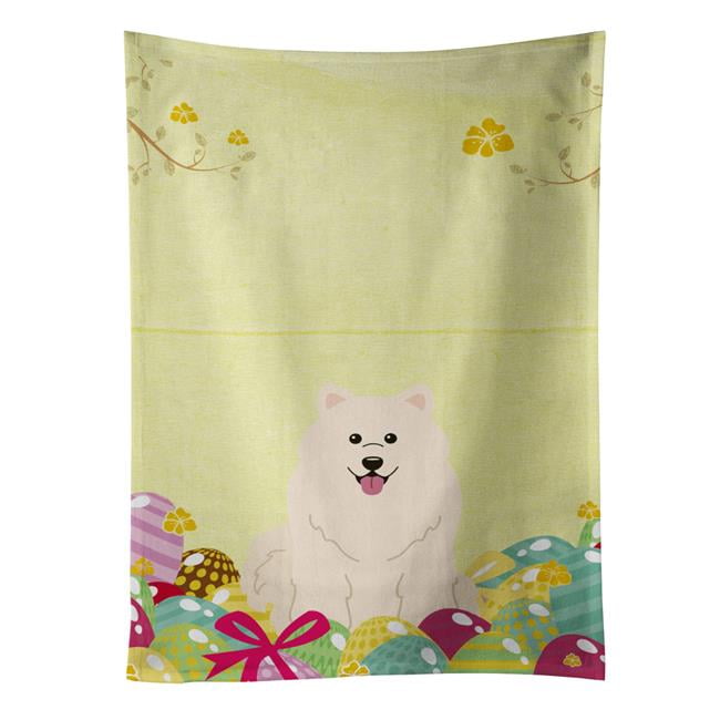 Picture of Carolines Treasures BB6030KTWL Easter Eggs Samoyed Kitchen Towel