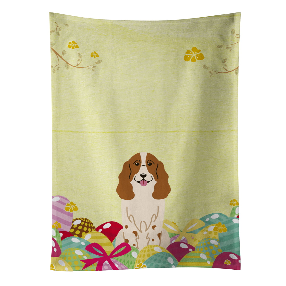 Picture of Carolines Treasures BB6031KTWL Easter Eggs Russian Spaniel Kitchen Towel