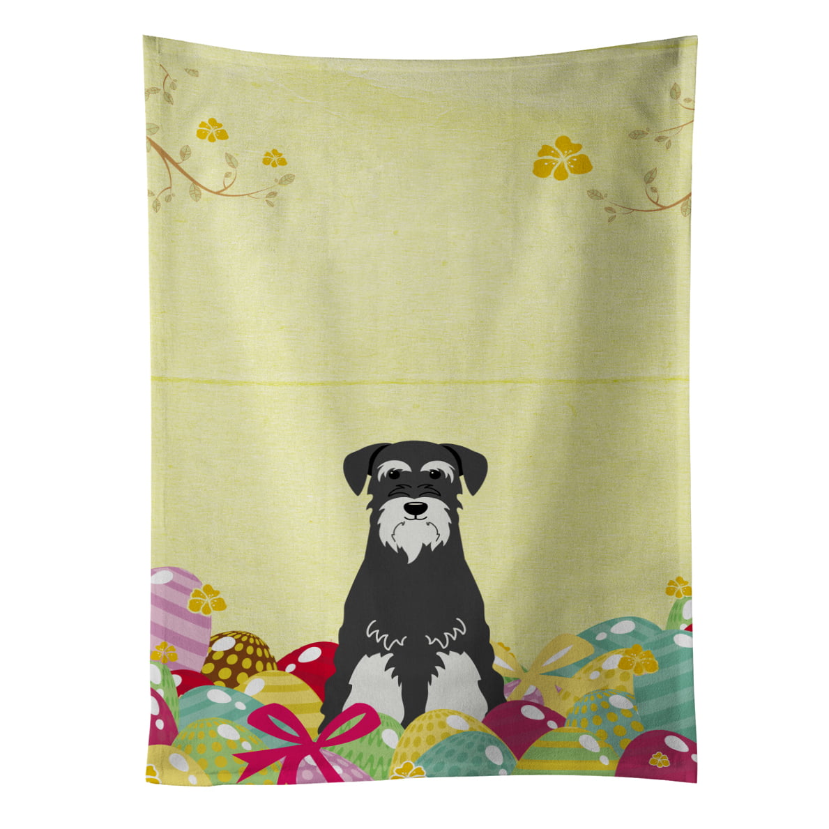 Picture of Carolines Treasures BB6033KTWL Easter Eggs Standard Schnauzer Salt & Pepper Kitchen Towel