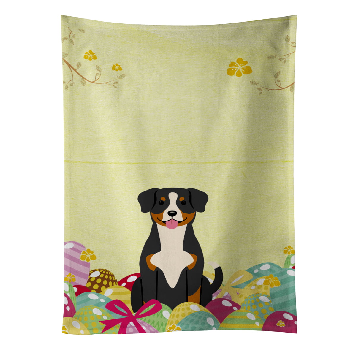 Picture of Carolines Treasures BB6038KTWL Easter Eggs Entlebucher Kitchen Towel