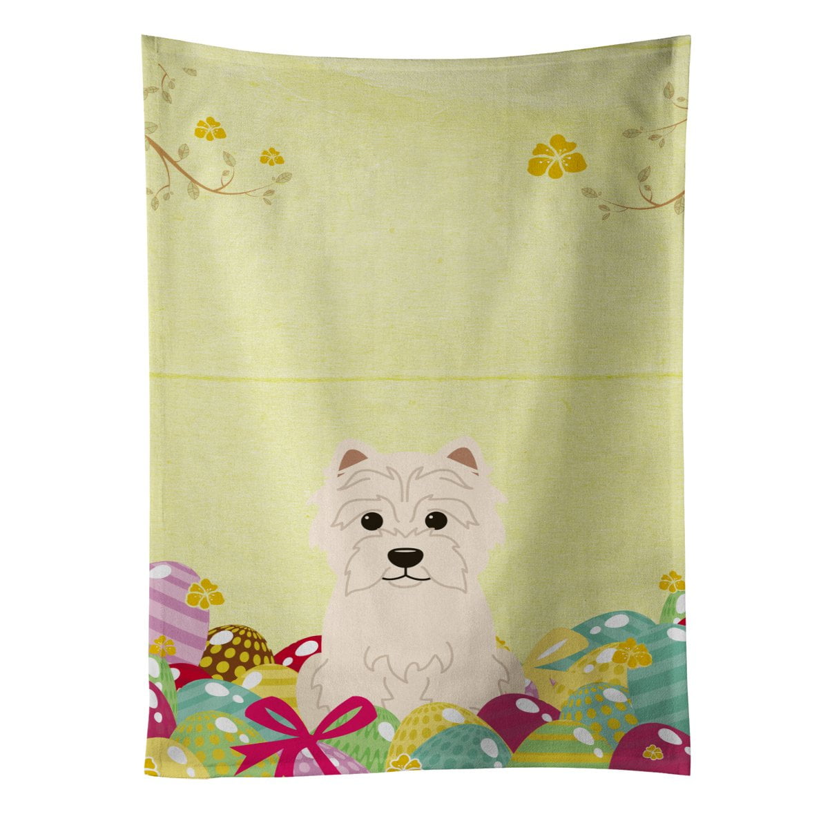 Picture of Carolines Treasures BB6042KTWL Easter Eggs Westie Kitchen Towel
