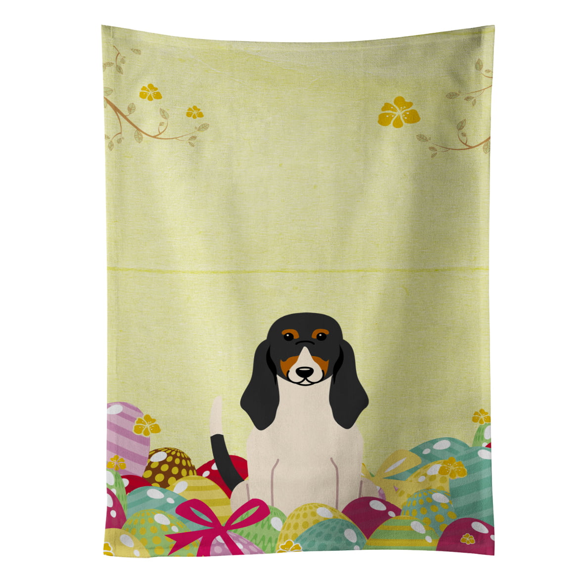 Picture of Carolines Treasures BB6044KTWL Easter Eggs Swiss Hound Kitchen Towel