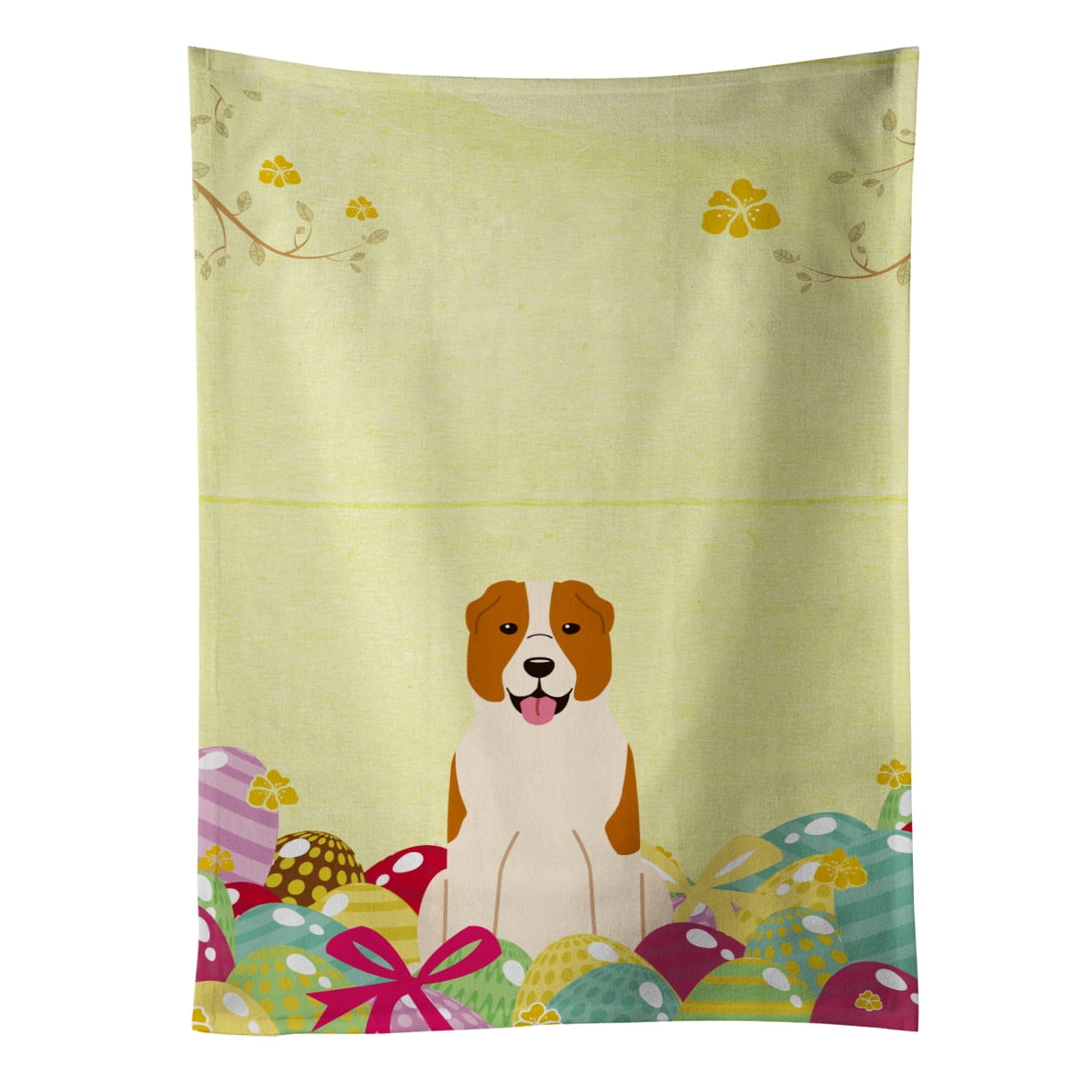 Picture of Carolines Treasures BB6049KTWL Easter Eggs Central Asian Shepherd Dog Kitchen Towel