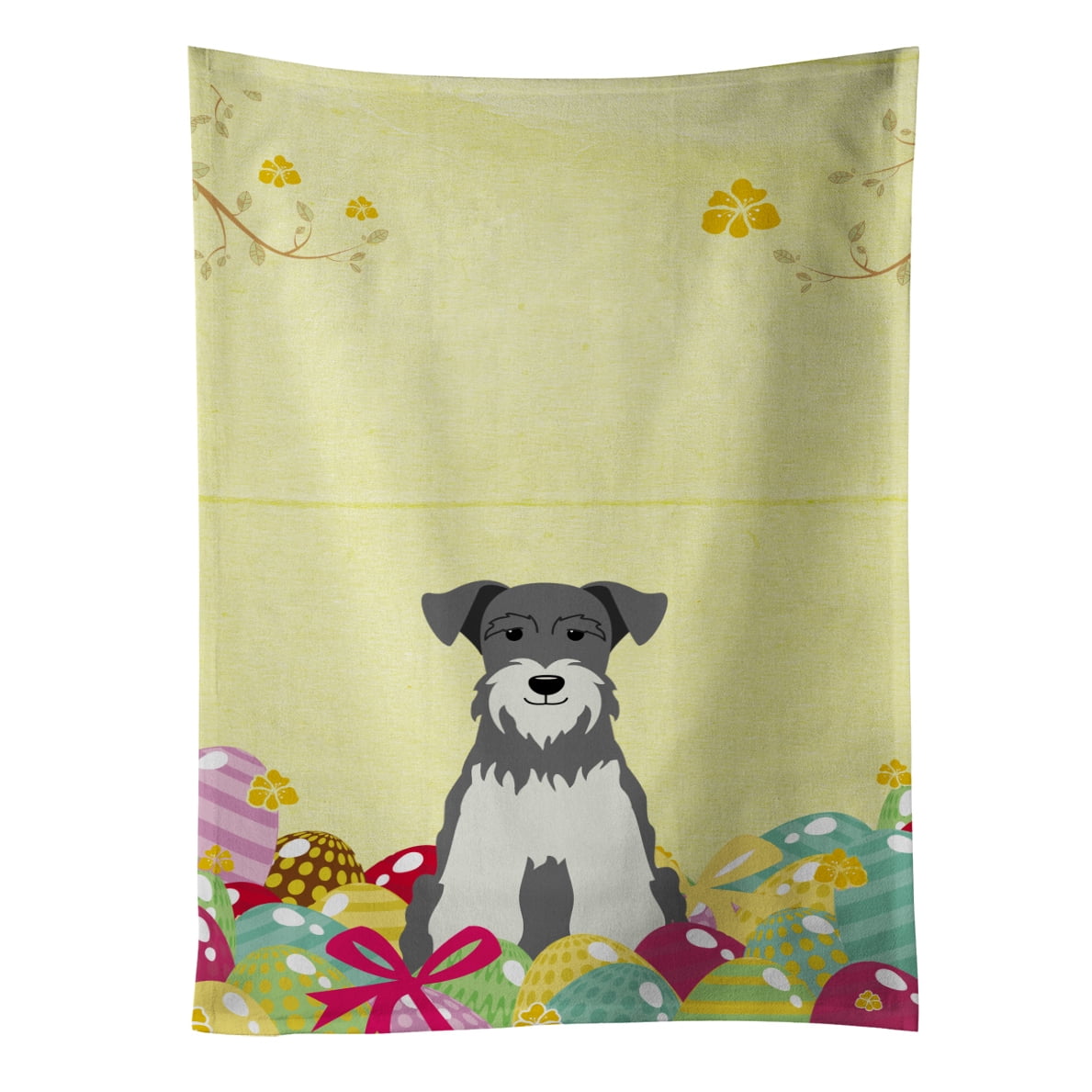 Picture of Carolines Treasures BB6054KTWL Easter Eggs Miniature Schanuzer Salt & Pepper Kitchen Towel
