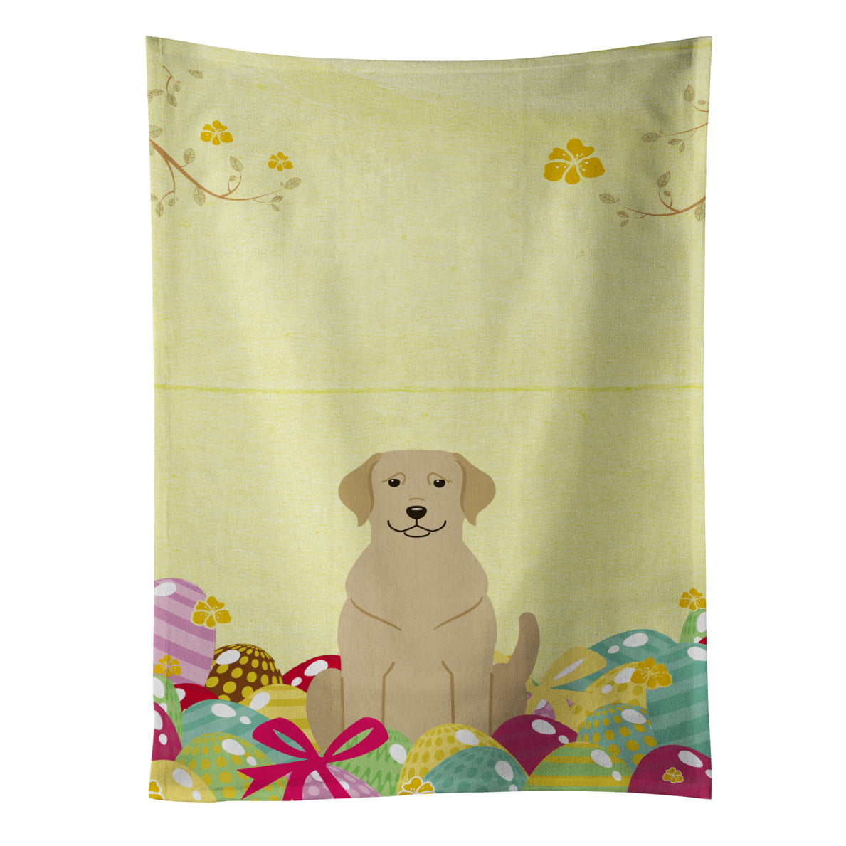 Picture of Carolines Treasures BB6055KTWL Easter Eggs Yellow Labrador Kitchen Towel