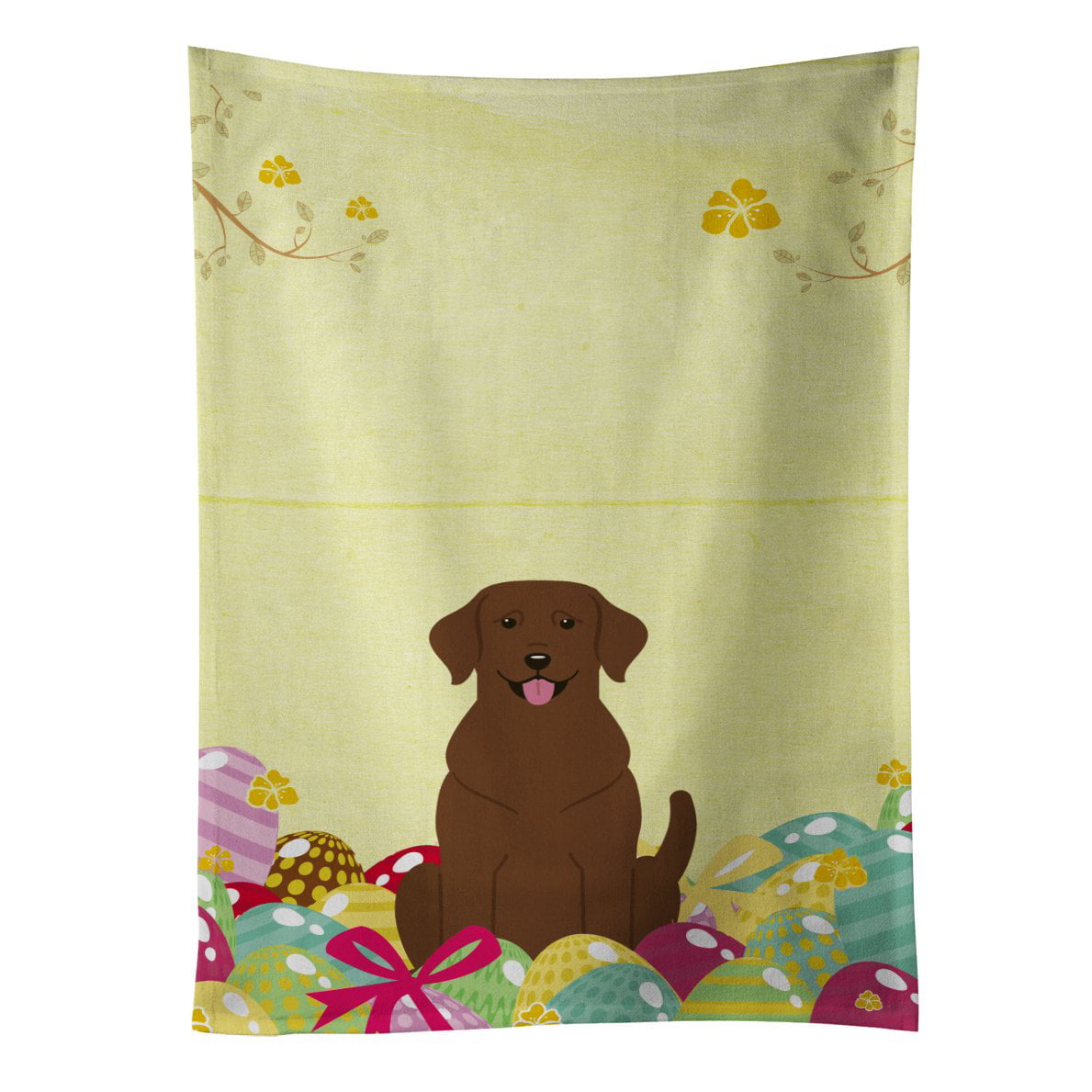Picture of Carolines Treasures BB6056KTWL Easter Eggs Chocolate Labrador Kitchen Towel