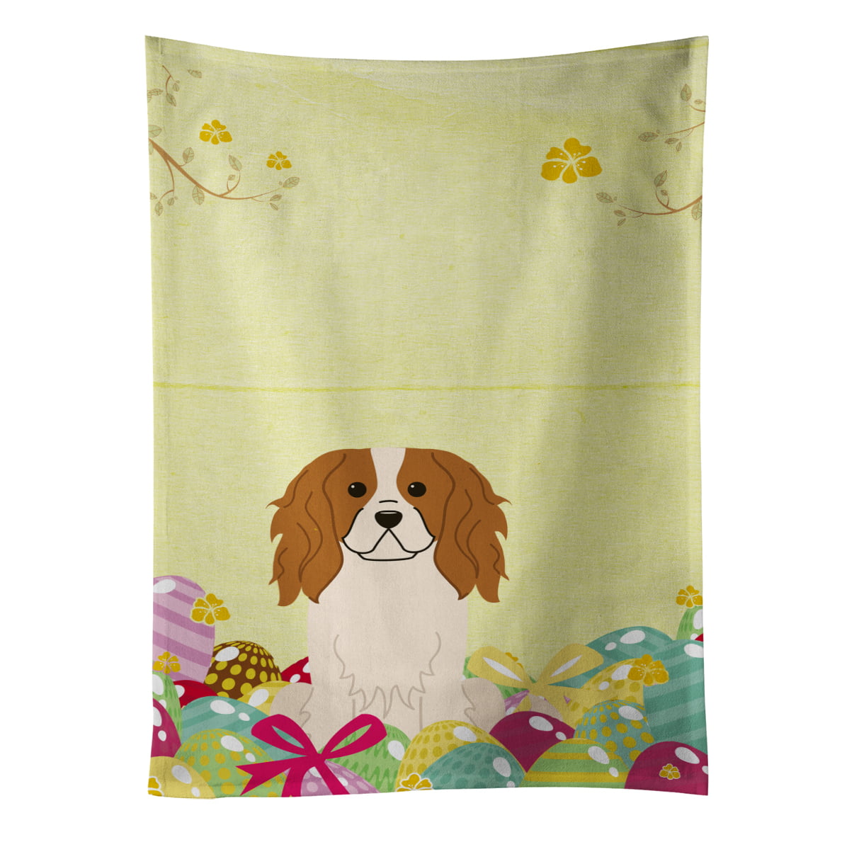 Picture of Carolines Treasures BB6058KTWL Easter Eggs Cavalier Spaniel Kitchen Towel