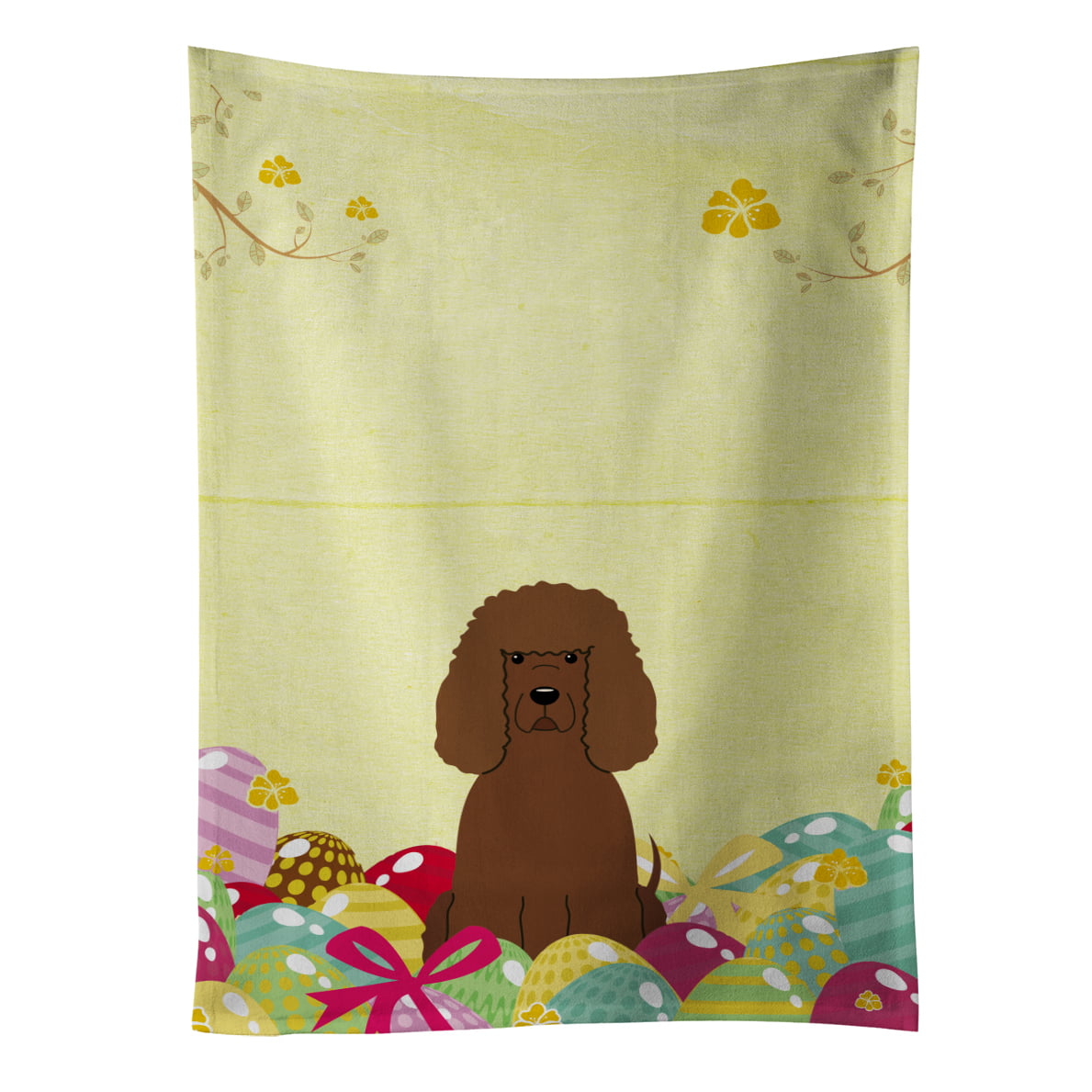Picture of Carolines Treasures BB6063KTWL Easter Eggs Irish Water Spaniel Kitchen Towel