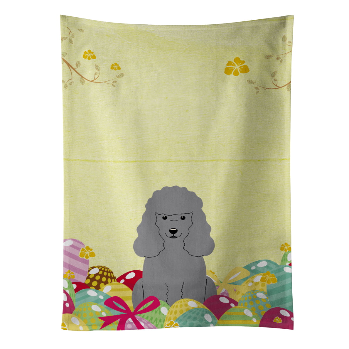 Picture of Carolines Treasures BB6068KTWL Easter Eggs Poodle Silver Kitchen Towel