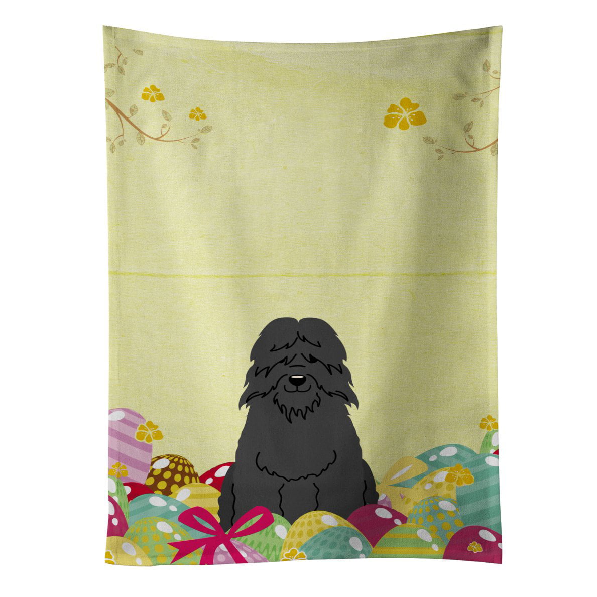 Picture of Carolines Treasures BB6074KTWL Easter Eggs Bouvier Des Flandres Kitchen Towel