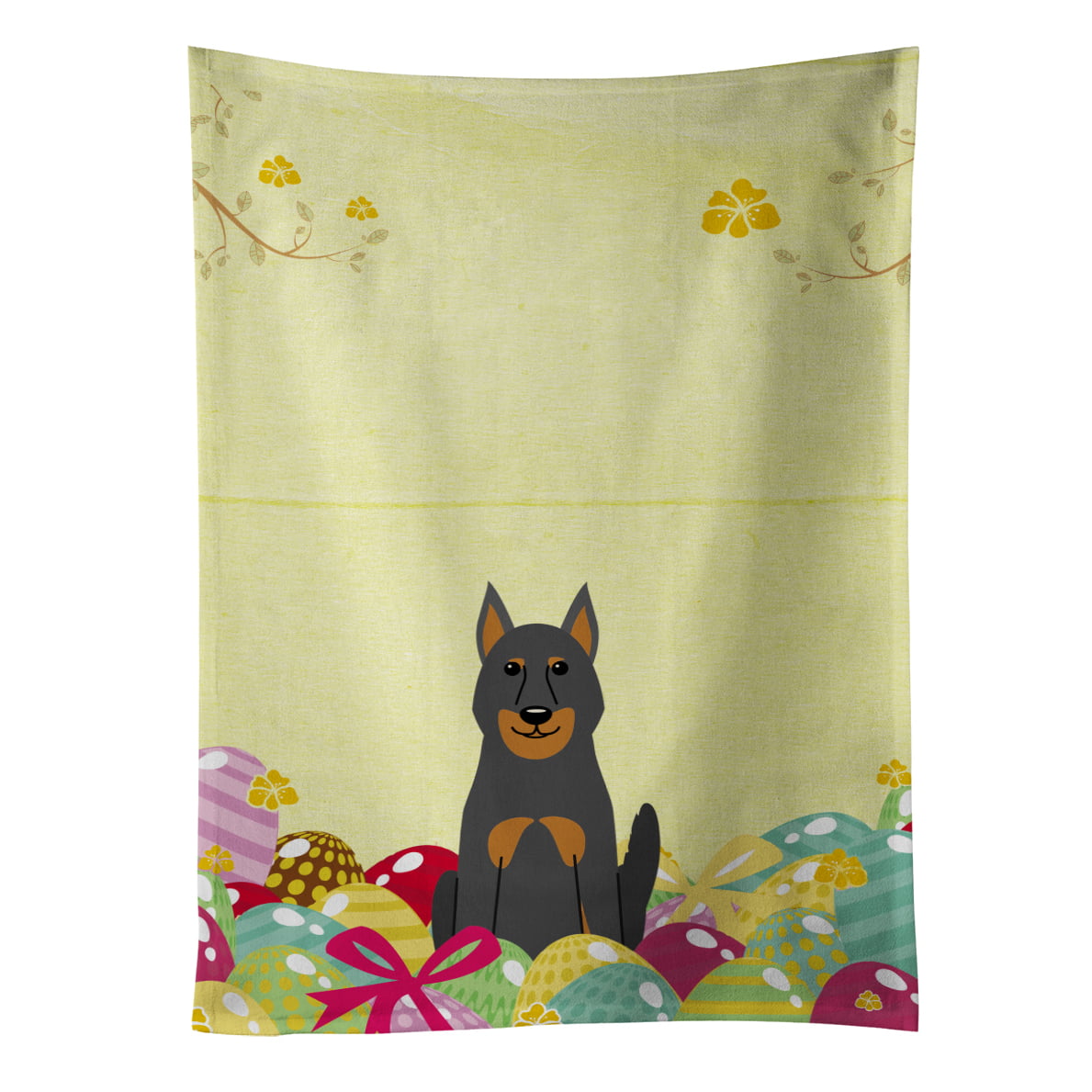 Picture of Carolines Treasures BB6080KTWL Easter Eggs Beauce Shepherd Dog Kitchen Towel