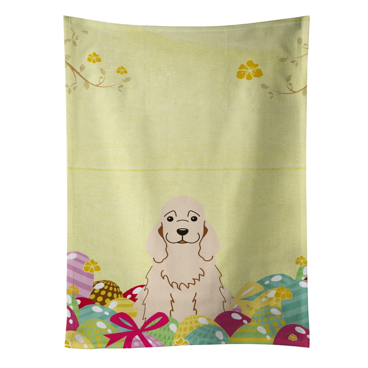 Picture of Carolines Treasures BB6094KTWL Easter Eggs Cocker Spaniel Buff Kitchen Towel