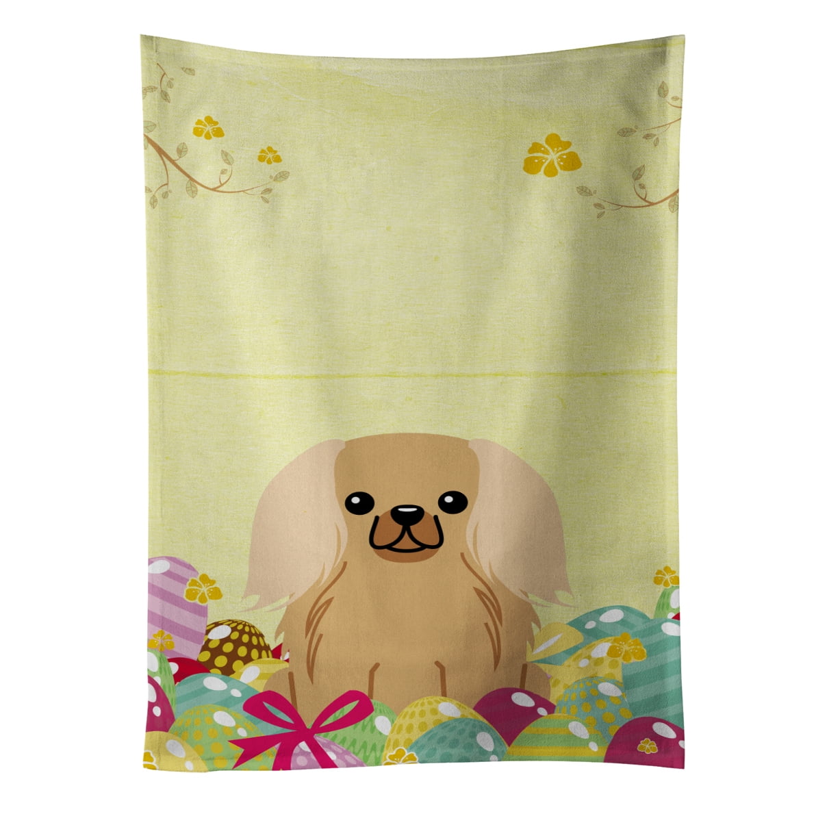 Picture of Carolines Treasures BB6104KTWL Easter Eggs Pekingnese Fawn Sable Kitchen Towel