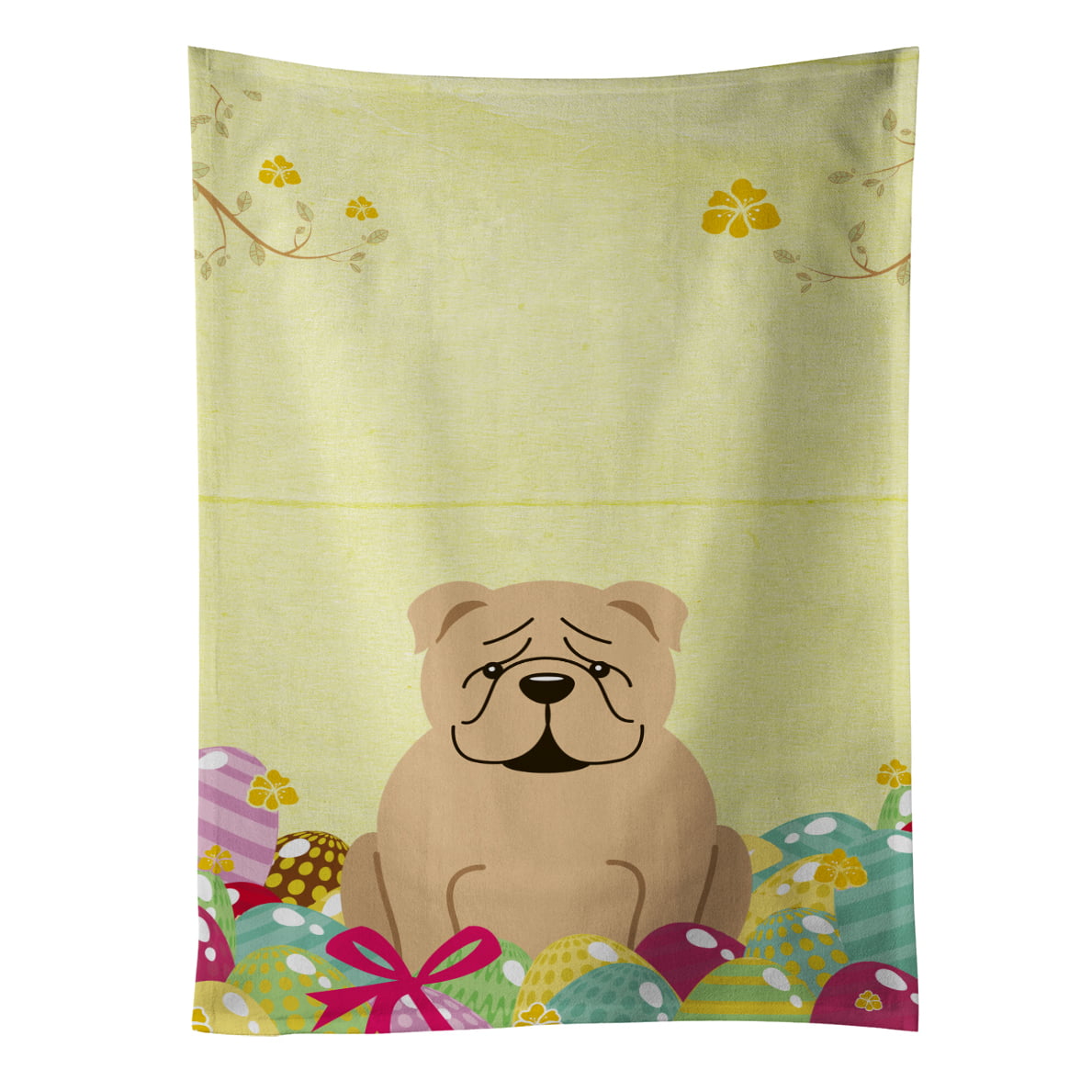 Picture of Carolines Treasures BB6124KTWL Easter Eggs English Bulldog Fawn Kitchen Towel