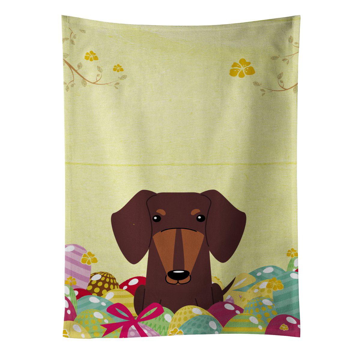 Picture of Carolines Treasures BB6131KTWL Easter Eggs Dachshund Chocolate Kitchen Towel