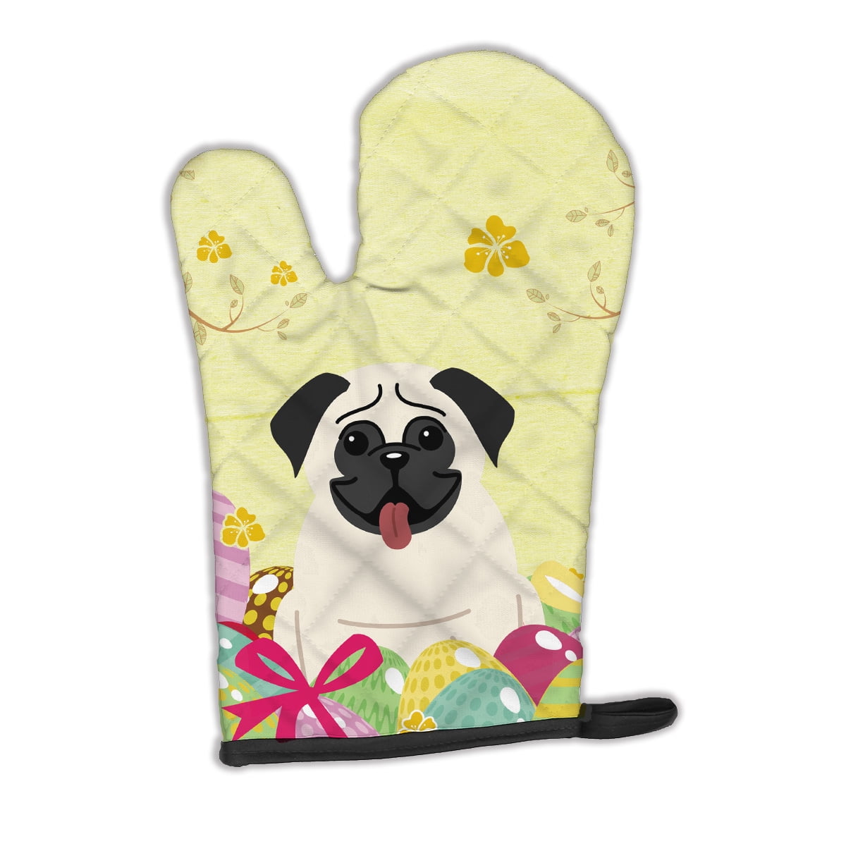 Easter Eggs Pug Cream Oven Mitt